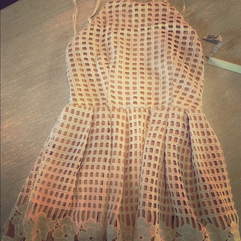 Never worn with tags Aqua lace dress